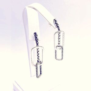 🌷JAI BY JOHN HARDY STERLING SILVER DROP PAPERCLIP EARRINGS